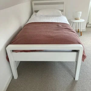 2x White Wooden Single Bed Frames - Image 6