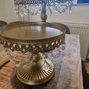 Set of two gold cake stands - Image 3