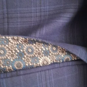 Man's blue checked suit - Image 4