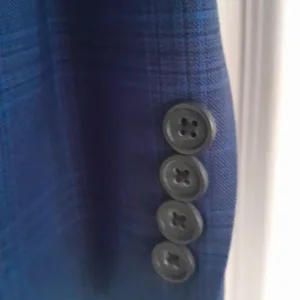 Man's blue checked suit - Image 6