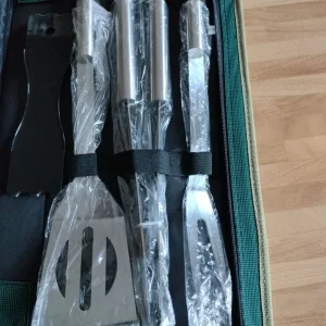 Barbeque tool set in holder - Image 3