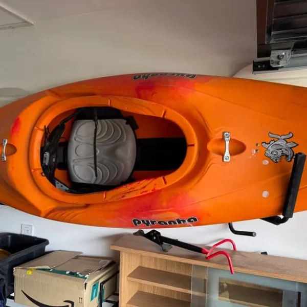 Pyranha i4 kayak plus padel, buoyancy aid, spray deck, helmet and jacket