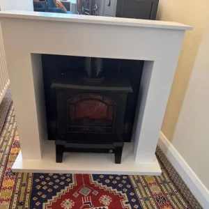Warmlite Ealing Electric Fireplace Suite 1800W, White - Image 3