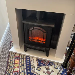 Warmlite Ealing Electric Fireplace Suite 1800W, White