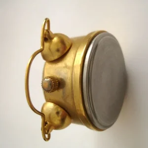 Saxon 17 jewels miniature manual brass clock - Image 3