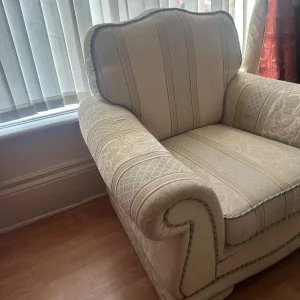 Sofa 3 Seater and 2 Single Seater Armchairs with Cushions - Image 2
