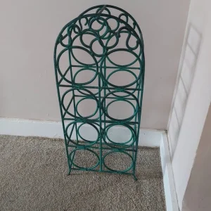 Heavy Green Metal Wine Rack