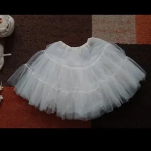Girls handmade flower girl dress with floral headband, shoes and basket - Image 6