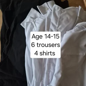Age 14-15 boys' school uniform 6 trousers and 4 shirts