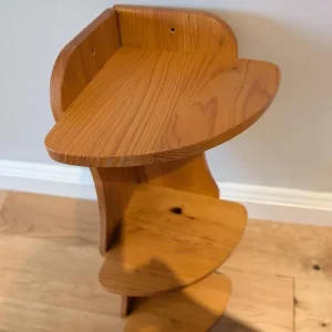 Retro pine wooden corner shelf unit - Image 2