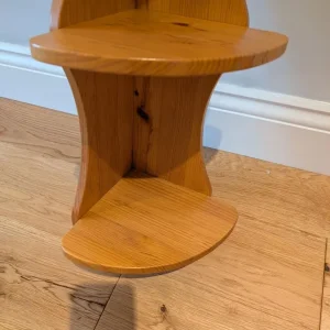 Retro pine wooden corner shelf unit - Image 3