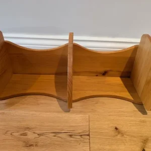 Retro pine wooden corner shelf unit - Image 4