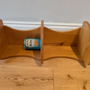 Retro pine wooden corner shelf unit - Image 5