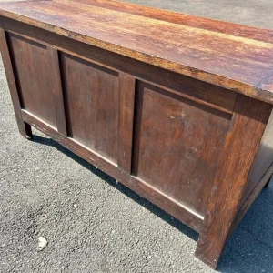 Antique Oak Panelled Blanket Chest - Image 2