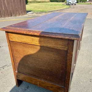 Antique Oak Panelled Blanket Chest - Image 5
