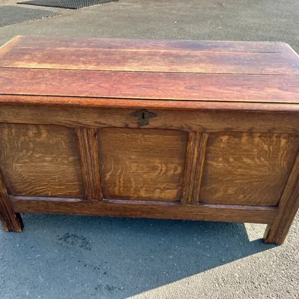 Antique Oak Panelled Blanket Chest
