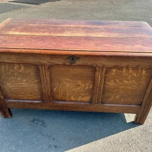 Antique Oak Panelled Blanket Chest