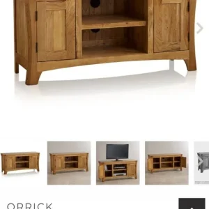 Oak furniture TV cabinet - Image 6
