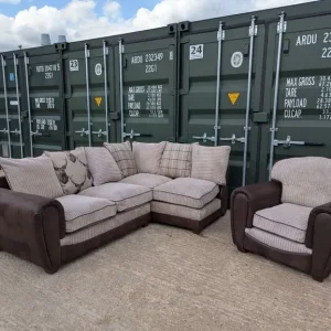 4 seater Cord Jumbo corner sofa - Image 3