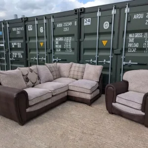 4 seater Cord Jumbo corner sofa - Image 5