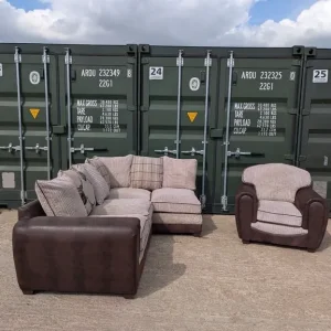 4 seater Cord Jumbo corner sofa - Image 7