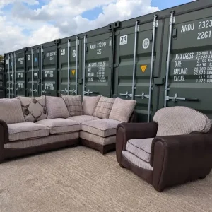 4 seater Cord Jumbo corner sofa