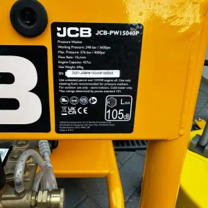 JCB Pressure Washer 4000psi with 20” Be Whirlaway Cleaner - Image 3