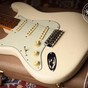 Fender 1961 Reissue Stratocaster Left Hand Olympic White - Image 8
