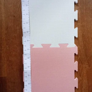 Foam Tile Playmat - Pink/Grey/White - Image 3