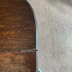 Antique Oak Barley Twist Drop Leaf Wheeled Tea Trolley - Image 6