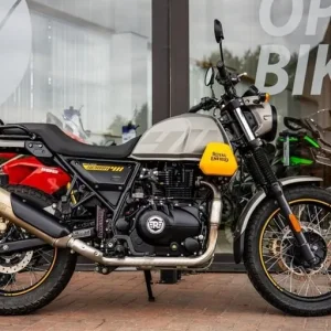 Royal Enfield Scram 411 Metallic Grey with Yellow Accents - Image 2