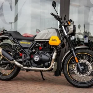 Royal Enfield Scram 411 Metallic Grey with Yellow Accents - Image 3