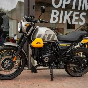 Royal Enfield Scram 411 Metallic Grey with Yellow Accents - Image 4