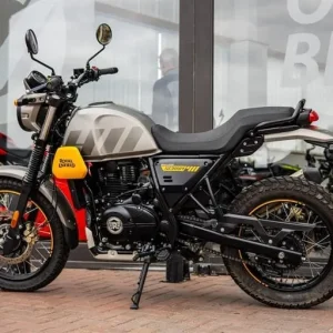 Royal Enfield Scram 411 Metallic Grey with Yellow Accents - Image 6