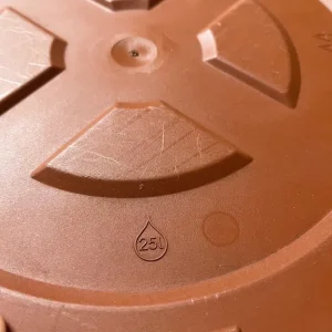 Pot with lid, terracotta effect - Image 3