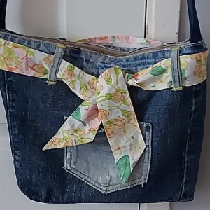 Ladies jean handmade shoulder bag