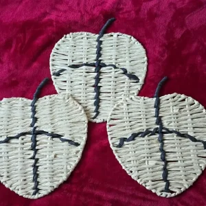 Woven Monstera Wall Art Set of Four - Image 3