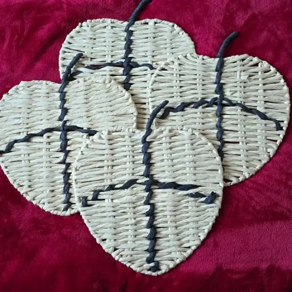 Woven Monstera Wall Art Set of Four