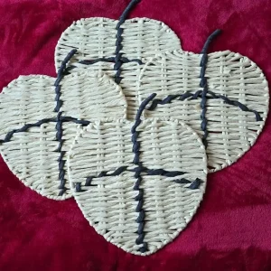 Woven Monstera Wall Art Set of Four