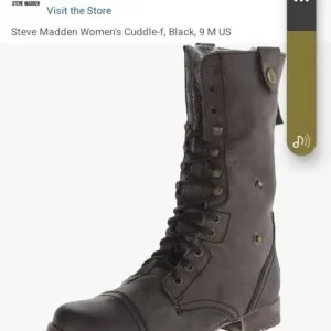 Steve Madden leather combat boots size 5 - Image 6