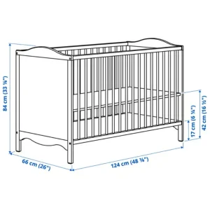 IKEA baby cot and mattress - Image 6