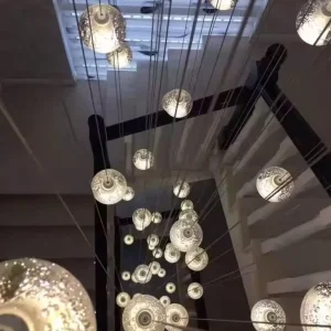 36 Crystal Ball Pendant Chandelier - Image 3