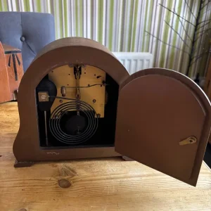 Vintage Smiths Oak Cased Westminster Chiming Mantel Clock With Smiths Key - Image 7