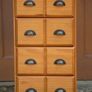 Pine Wood 4-Drawer Storage Unit – 1970s–1980s - Image 2