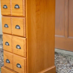 Pine Wood 4-Drawer Storage Unit – 1970s–1980s - Image 4