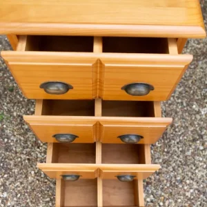 Pine Wood 4-Drawer Storage Unit – 1970s–1980s - Image 7