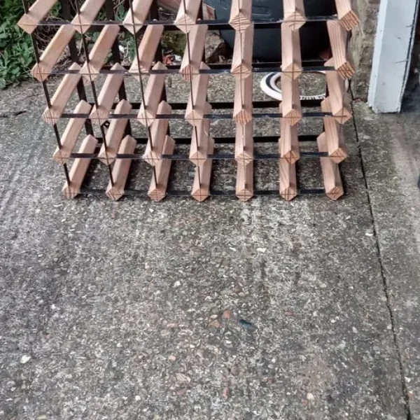 Wood & Metal Wine Rack