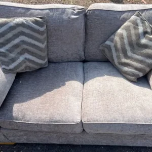 Grey 2-Seater Sofa with Scatter Cushions - Image 2