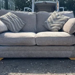Grey 2-Seater Sofa with Scatter Cushions