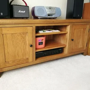 Solid Oak TV Unit Cabinet